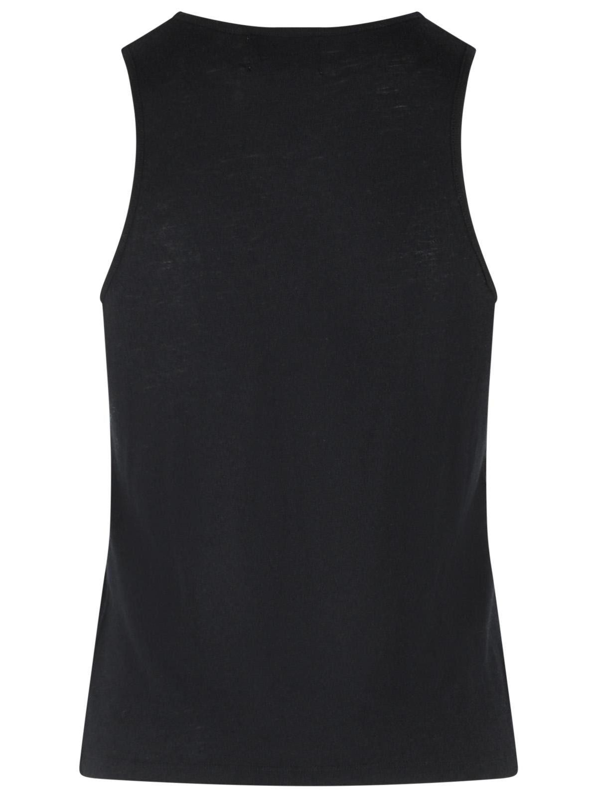 Loulou de Saison LOULOU DE SAISON 'Albia' Viscose And Black Wool Tank Top Size L / US 10 / IT 46 - 3 Thumbnail