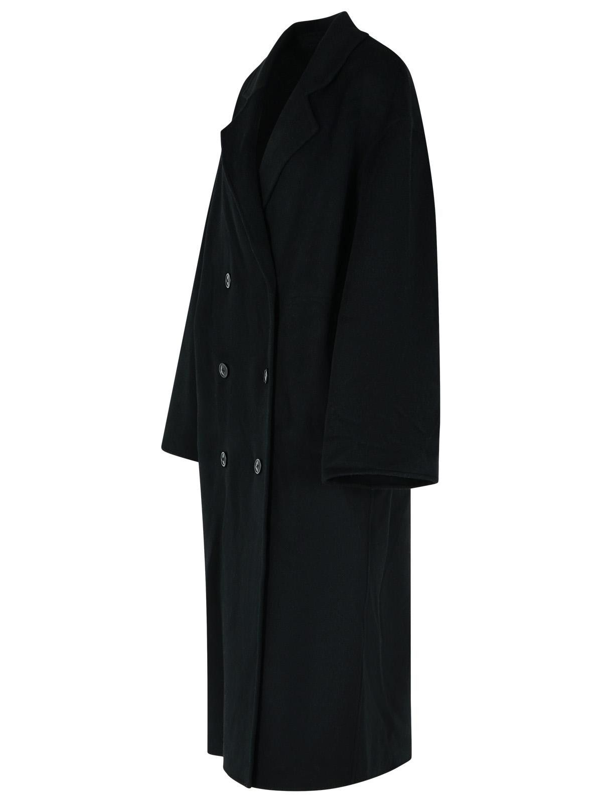 Loulou de Saison LOULOU DE SAISON 'Borneo' Black Wool Blend Coat Size XS / US 0-2 / IT 36-38 - 2 Thumbnail