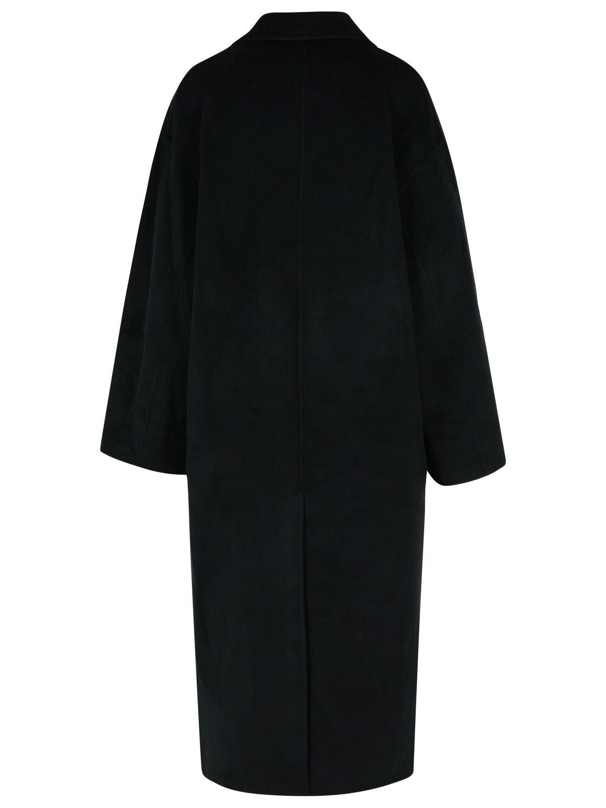 Loulou de Saison LOULOU DE SAISON 'Borneo' Black Wool Blend Coat Size S / US 4 / IT 40 - 3 Thumbnail