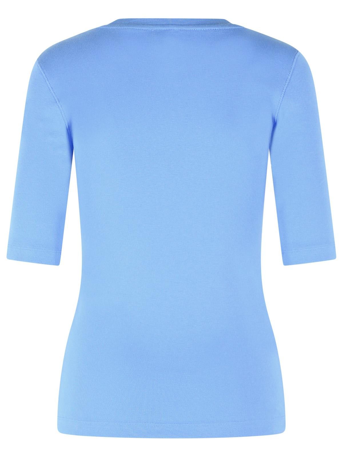 CLOSED CLOSED Light Blue Cotton Blend T-Shirt Size L / US 10 / IT 46 - 3 Thumbnail