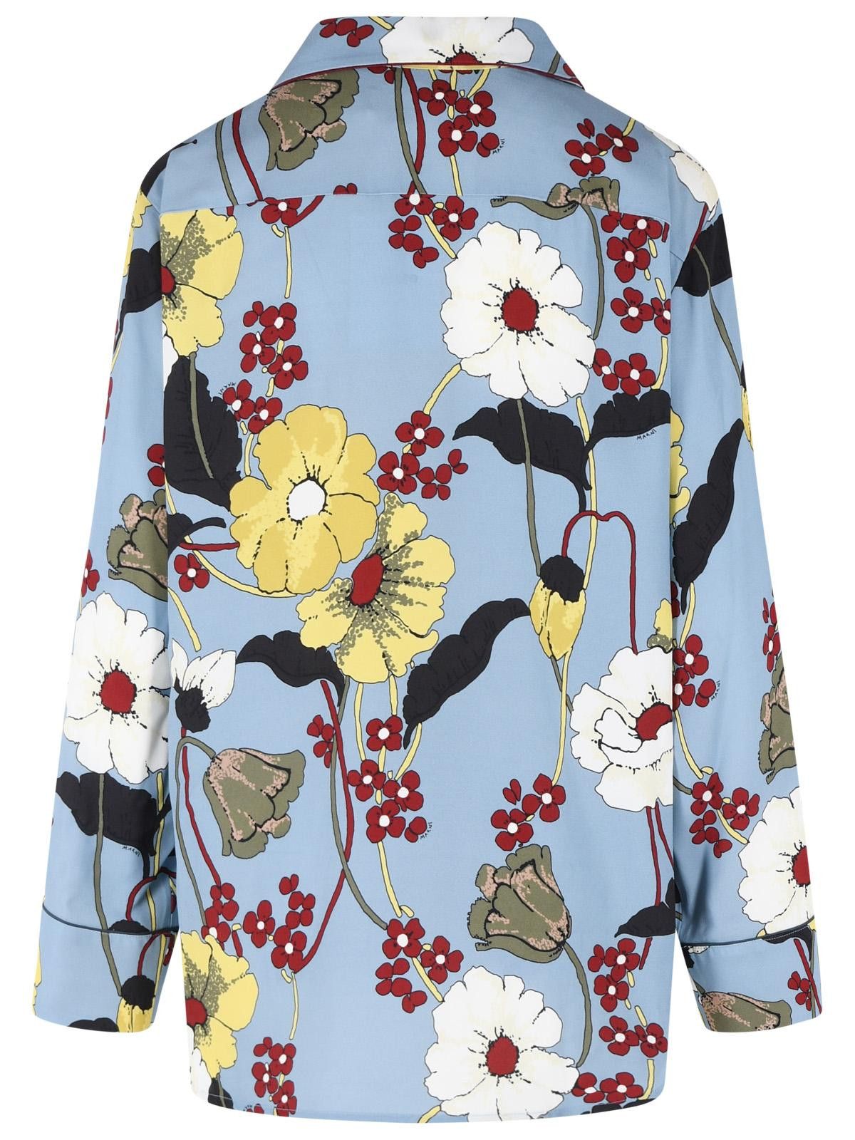 Marni MARNI Light Blue Viscose Shirt Size XS / US 0-2 / IT 36-38 - 3 Thumbnail