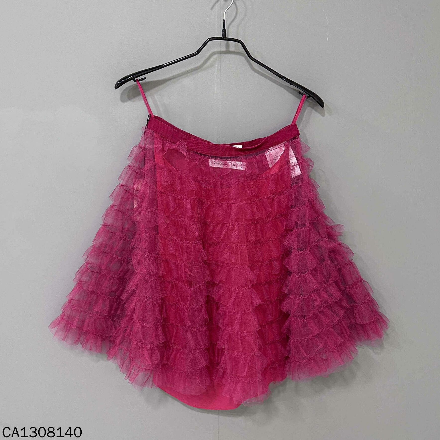 Dior Dior Pink Double-Layer Tulle Skirt Size 36" / US 14 / IT 50 - 2 Thumbnail