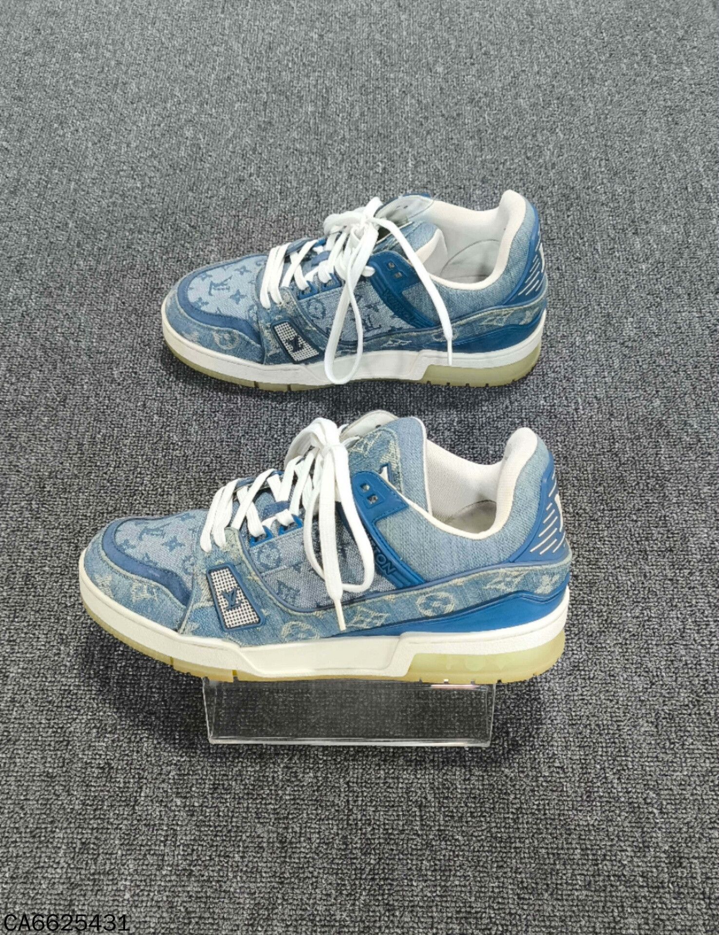 Louis Vuitton Louis Vuitton Blue Denim Trainer Size US 6 / EU 39 - 4 Thumbnail