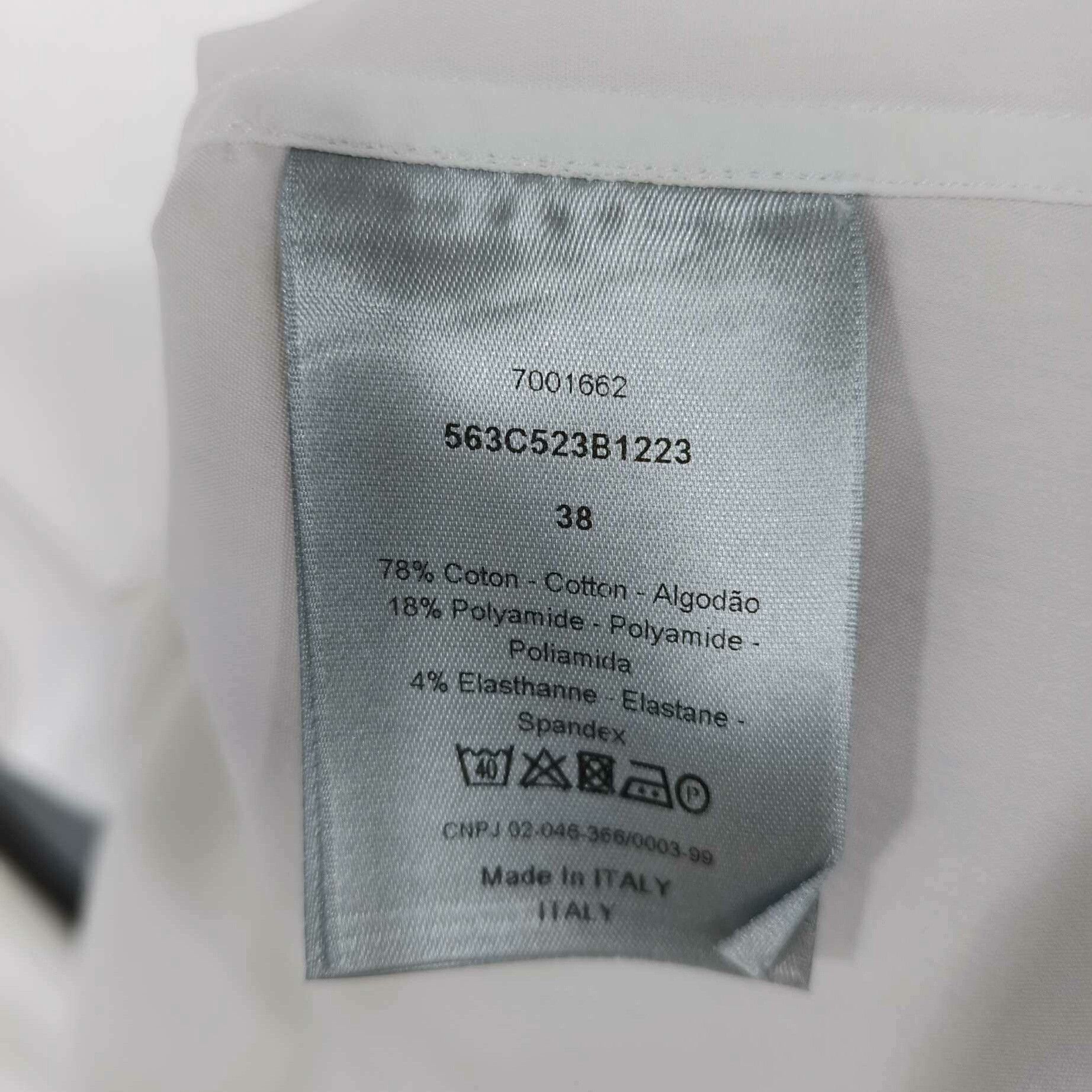 Dior Dior White Bee Embroidery Shirt Size S / US 4 / IT 40 - 4 Thumbnail