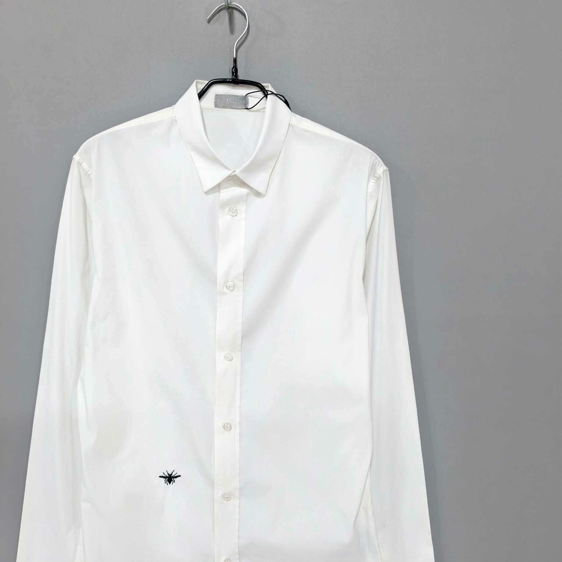 Dior Dior White Bee Embroidery Shirt Size S / US 4 / IT 40 - 2 Thumbnail