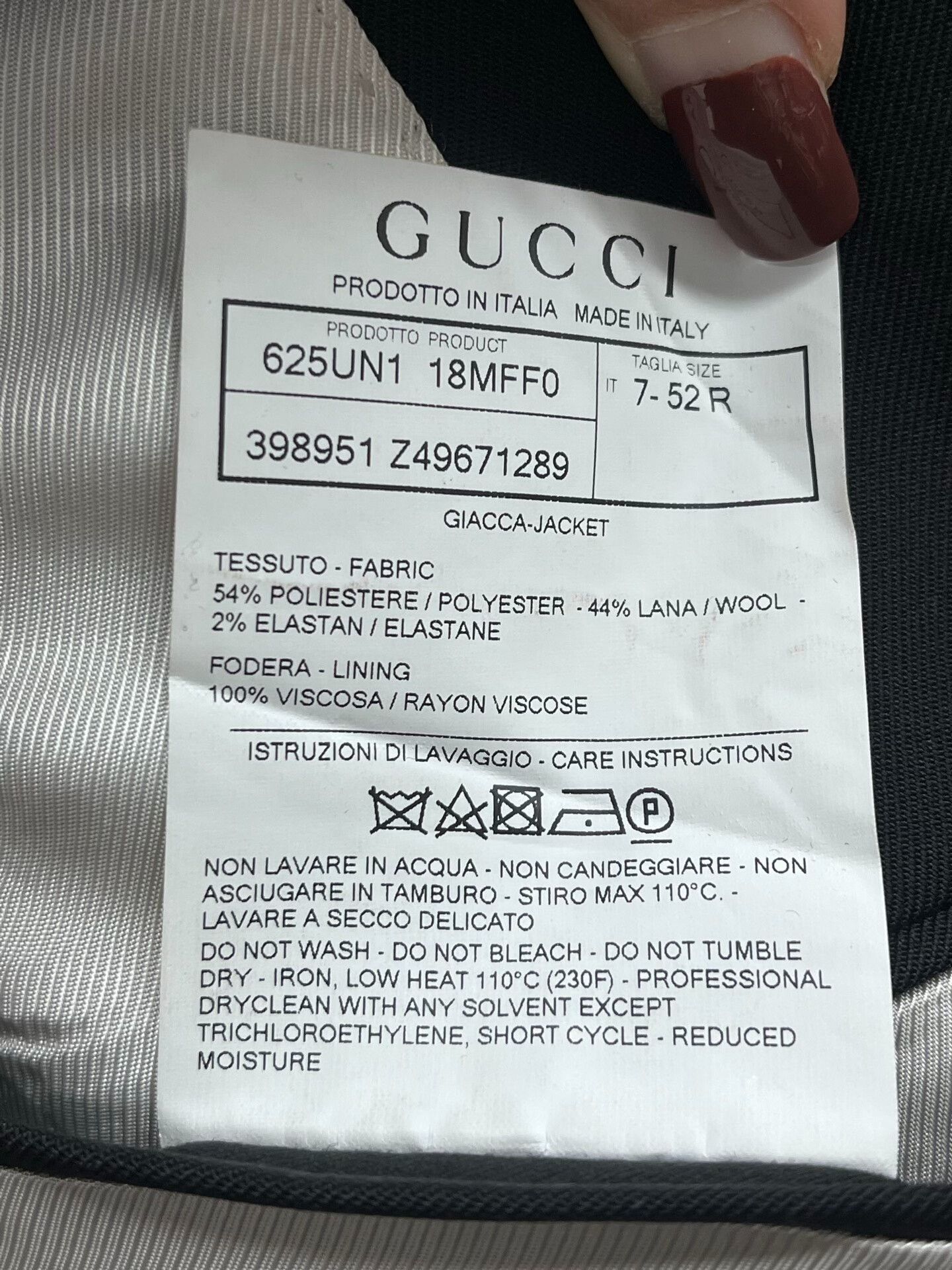 Gucci Gucci Wool Suit Jacket Size US L / EU 52-54 / 3 - 7 Thumbnail