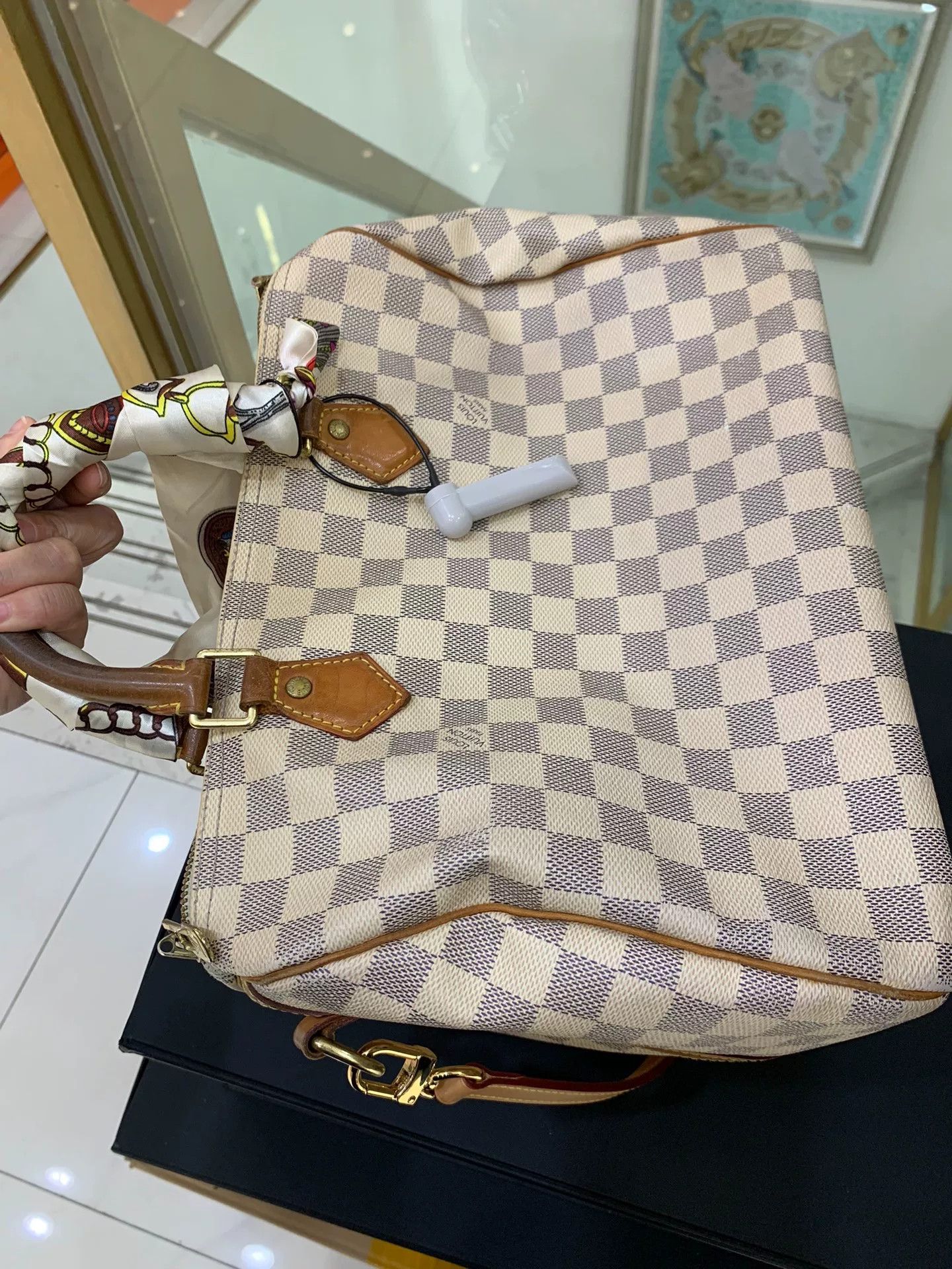 Louis Vuitton Louis Vuitton Speedy 30 White Damier Size ONE SIZE - 3 Thumbnail