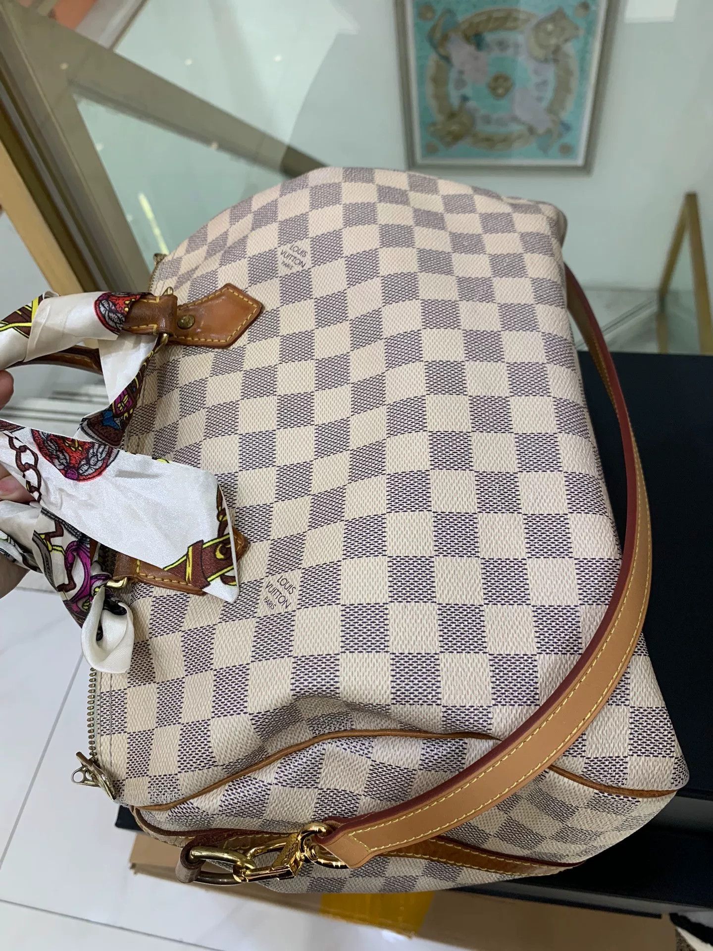 Louis Vuitton Louis Vuitton Speedy 30 White Damier Size ONE SIZE - 2 Thumbnail