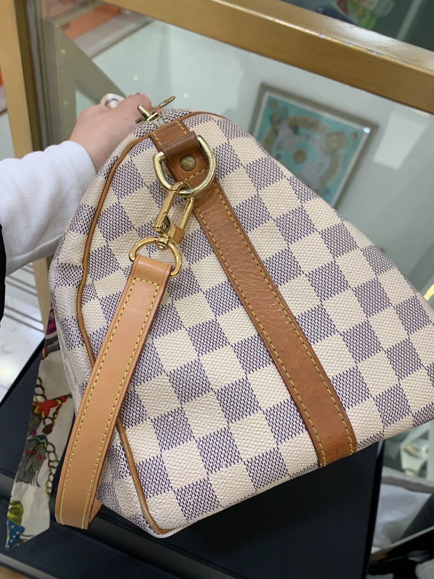 Louis Vuitton Louis Vuitton Speedy 30 White Damier Size ONE SIZE - 6 Thumbnail