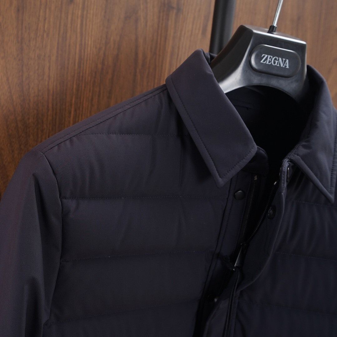 Ermenegildo Zegna ZEGNA Stratos Down Jacket Navy Blue Size US M / EU 48-50 / 2 - 4 Thumbnail