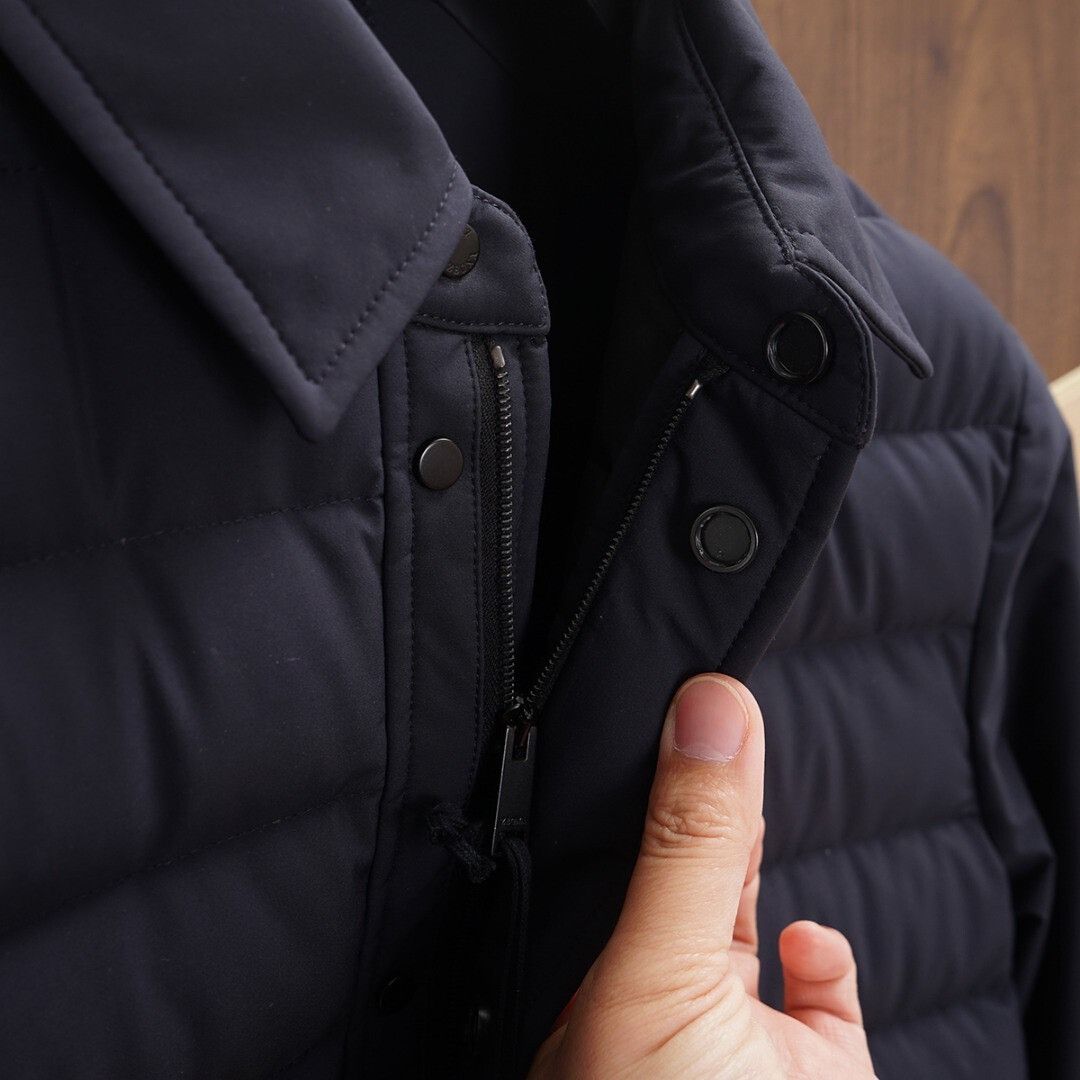 Ermenegildo Zegna ZEGNA Stratos Down Jacket Navy Blue Size US M / EU 48-50 / 2 - 5 Thumbnail