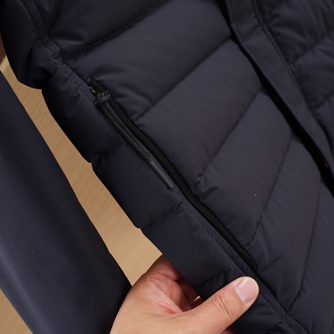 Ermenegildo Zegna ZEGNA Stratos Down Jacket Navy Blue Size US M / EU 48-50 / 2 - 6 Thumbnail