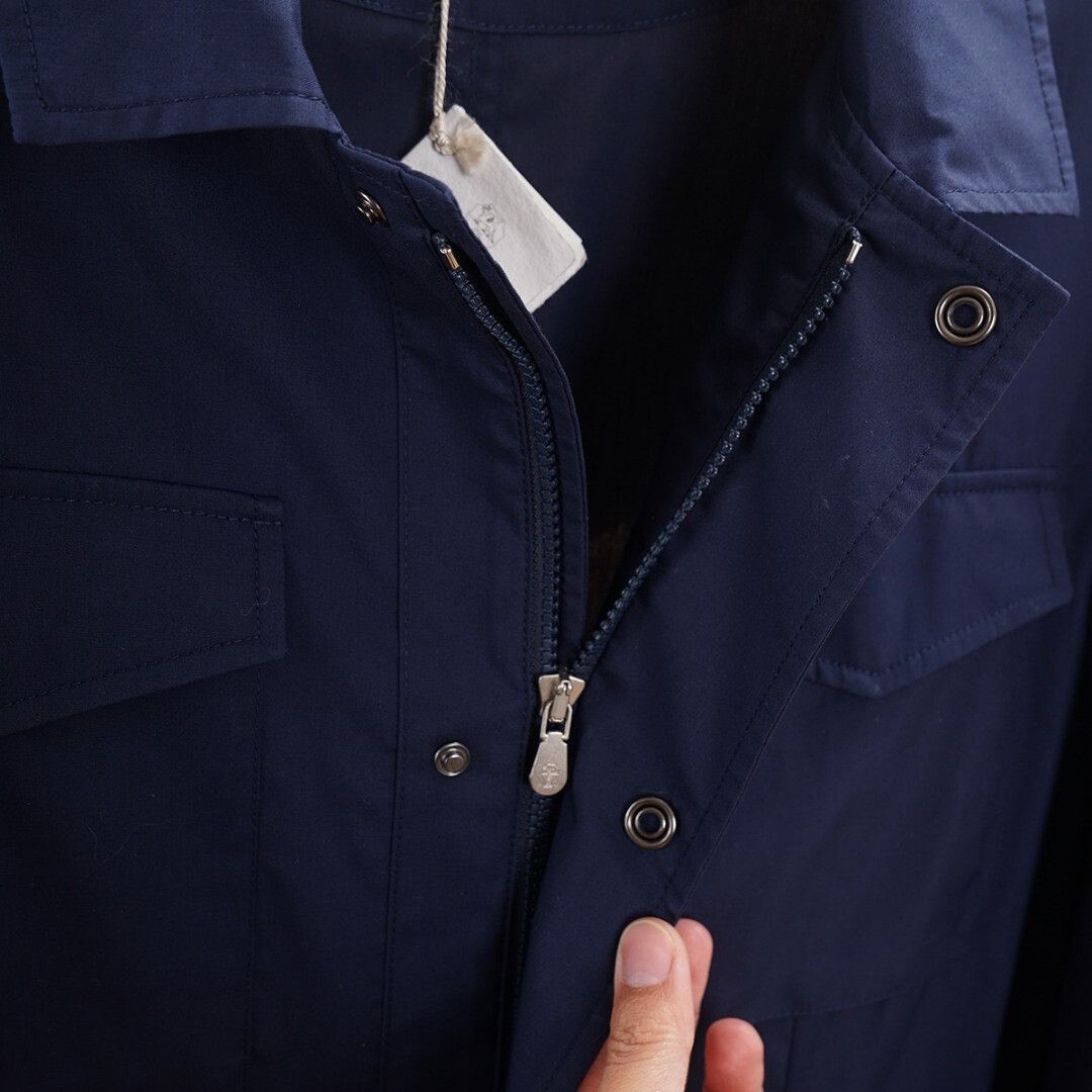 Brunello Cucinelli Brunello Cucinelli Men's Jacket in Navy Size US M / EU 48-50 / 2 - 5 Thumbnail