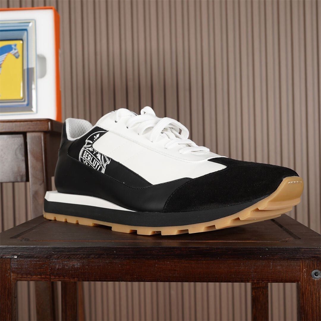 Berluti Berluti Suede and Mesh Sneakers for Men Size US 11.5 / EU 44-45 - 5 Thumbnail