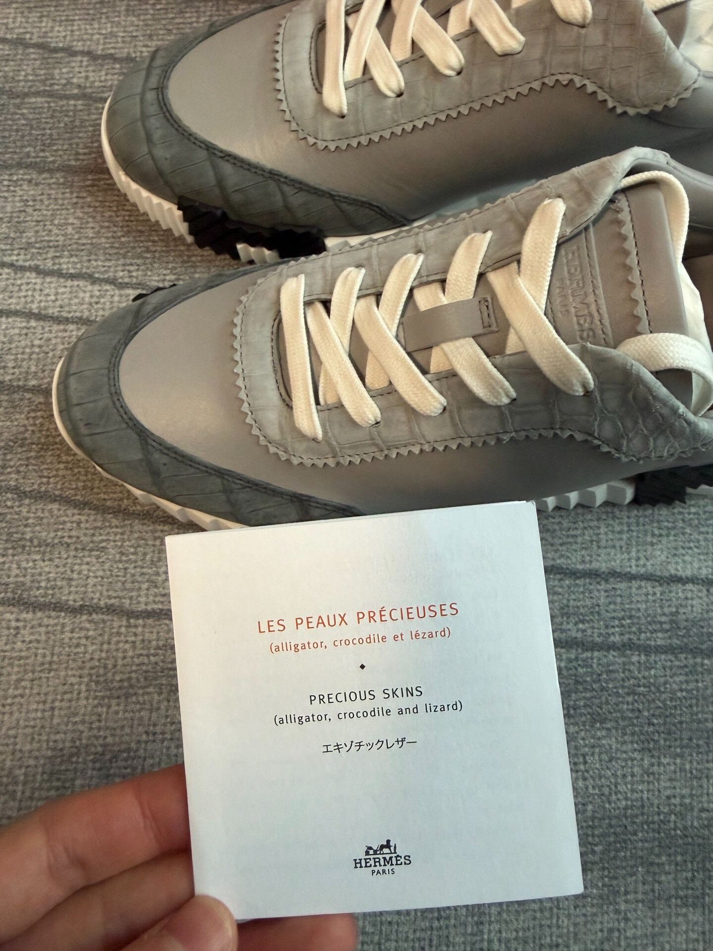 Hermes Hermes Men's Bouncing Sneakers in Gray Size US 8.5 / EU 41-42 - 8 Thumbnail