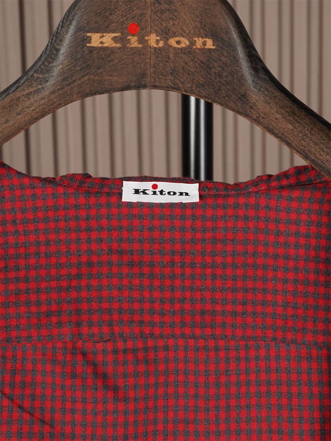 Kiton Kiton Red Flannel Hooded Jacket Size US M / EU 48-50 / 2 - 5 Thumbnail