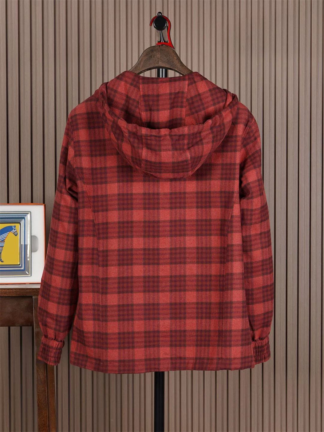 Kiton Kiton Red Flannel Hooded Jacket Size US S / EU 44-46 / 1 - 2 Thumbnail