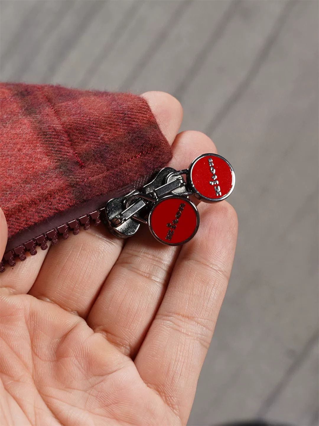 Kiton Kiton Red Flannel Hooded Jacket Size US S / EU 44-46 / 1 - 6 Thumbnail