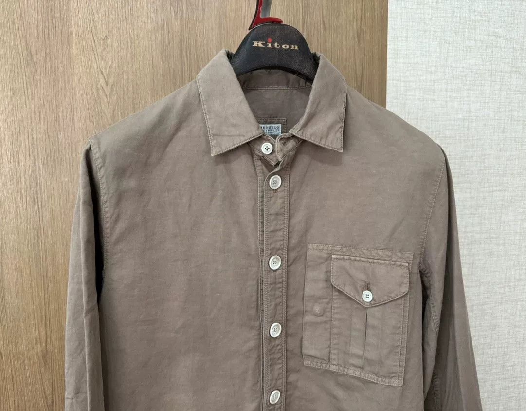 Brunello Cucinelli Brunello Cucinelli Summer Men's Shirt Jacket Size US L / EU 52-54 / 3 - 3 Thumbnail