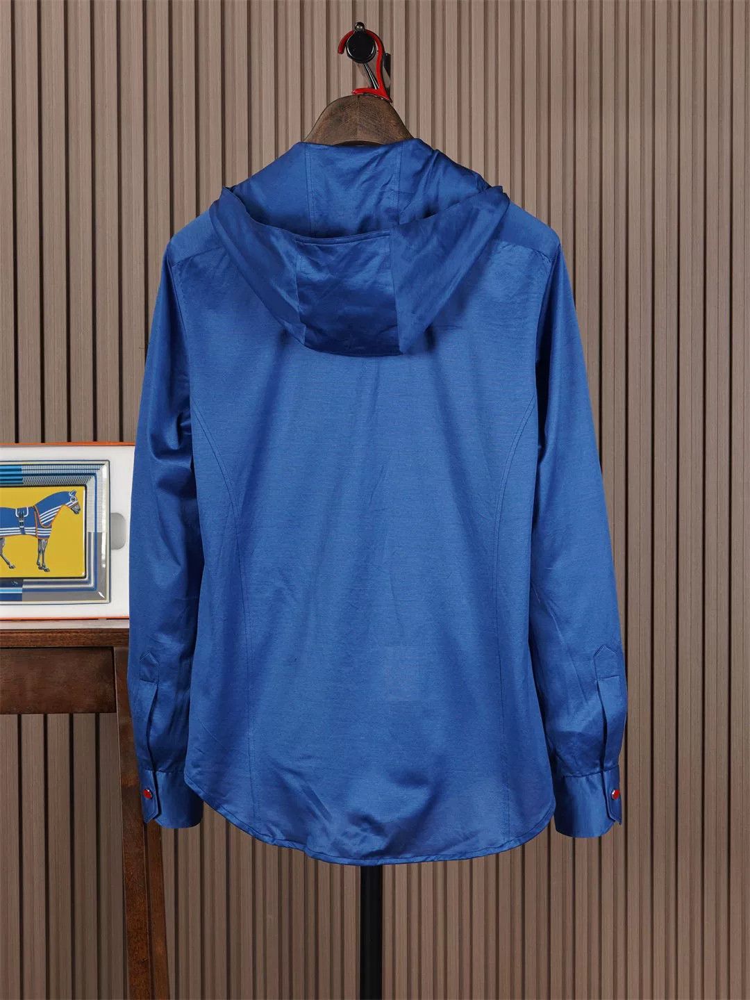 Kiton Kiton Blue Cotton Hooded Jacket Size US S / EU 44-46 / 1 - 2 Thumbnail
