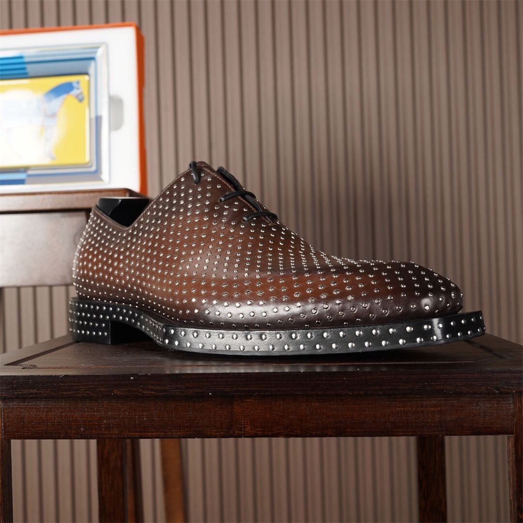 Berluti Berluti Studded Wholecut Oxford Shoes Size US 7 / EU 40 - 6 Thumbnail