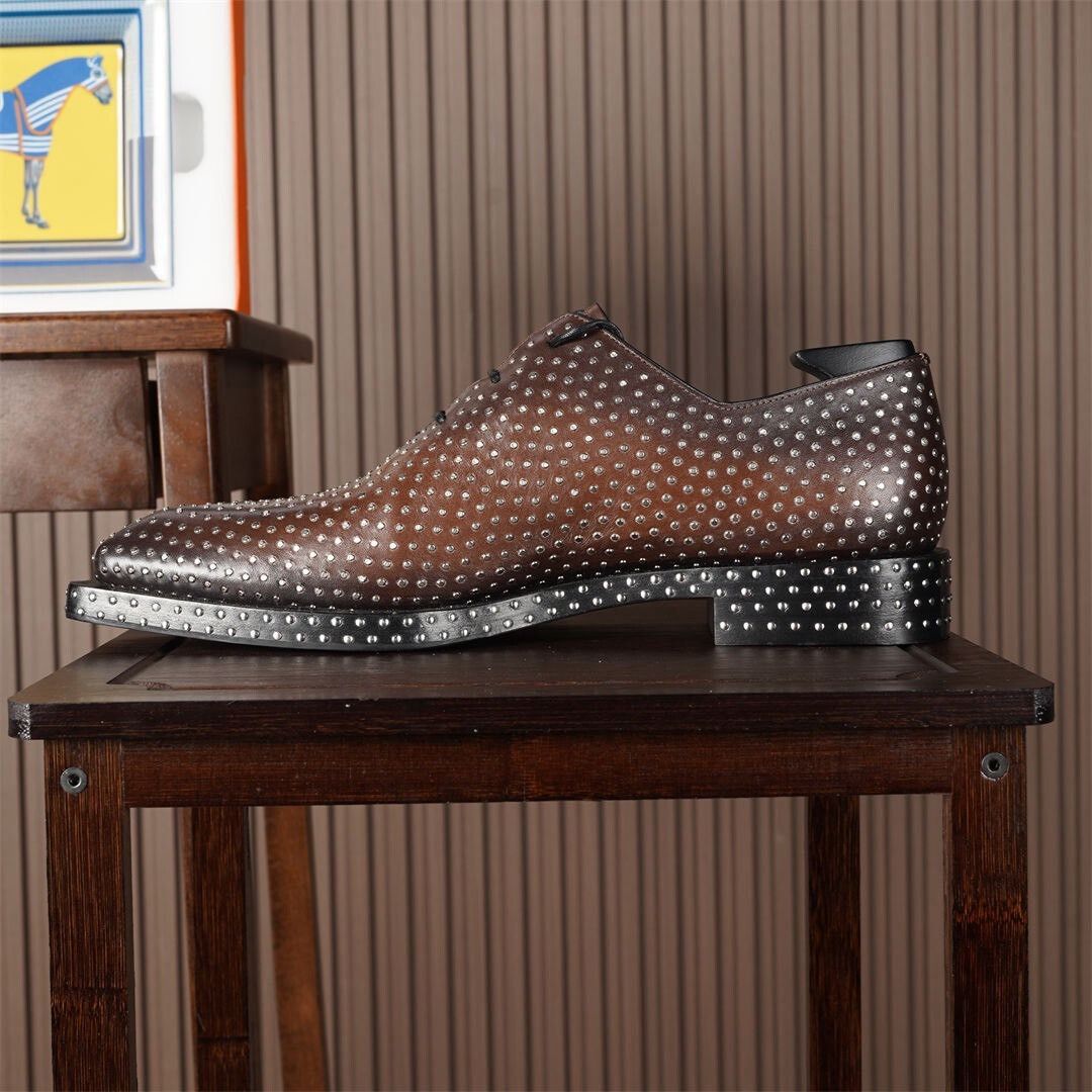 Berluti Berluti Studded Wholecut Oxford Shoes Size US 7 / EU 40 - 5 Thumbnail