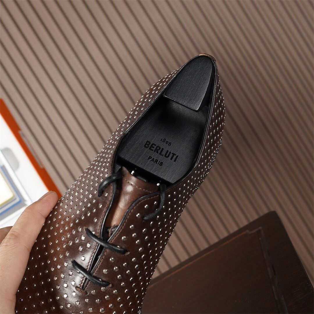 Berluti Berluti Studded Wholecut Oxford Shoes Size US 7 / EU 40 - 7 Thumbnail