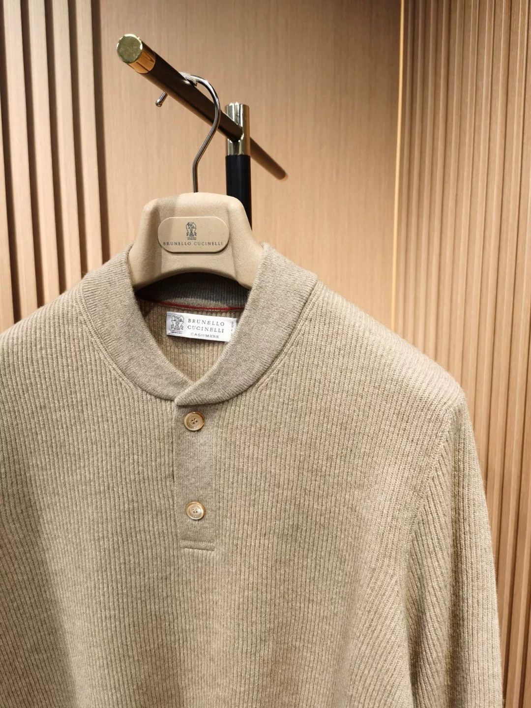 Brunello Cucinelli Brunello Cucinelli Cashmere Henley Sweater Size US M / EU 48-50 / 2 - 2 Thumbnail