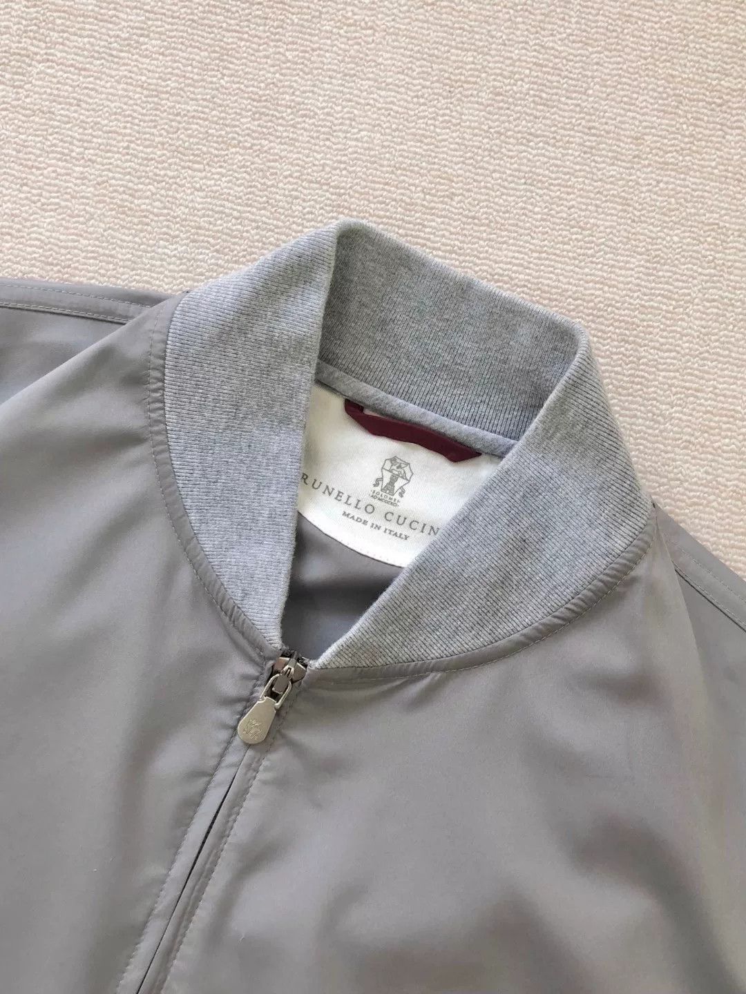 Brunello Cucinelli Brunello Cucinelli Gray Bomber Jacket Size US S / EU 44-46 / 1 - 4 Thumbnail