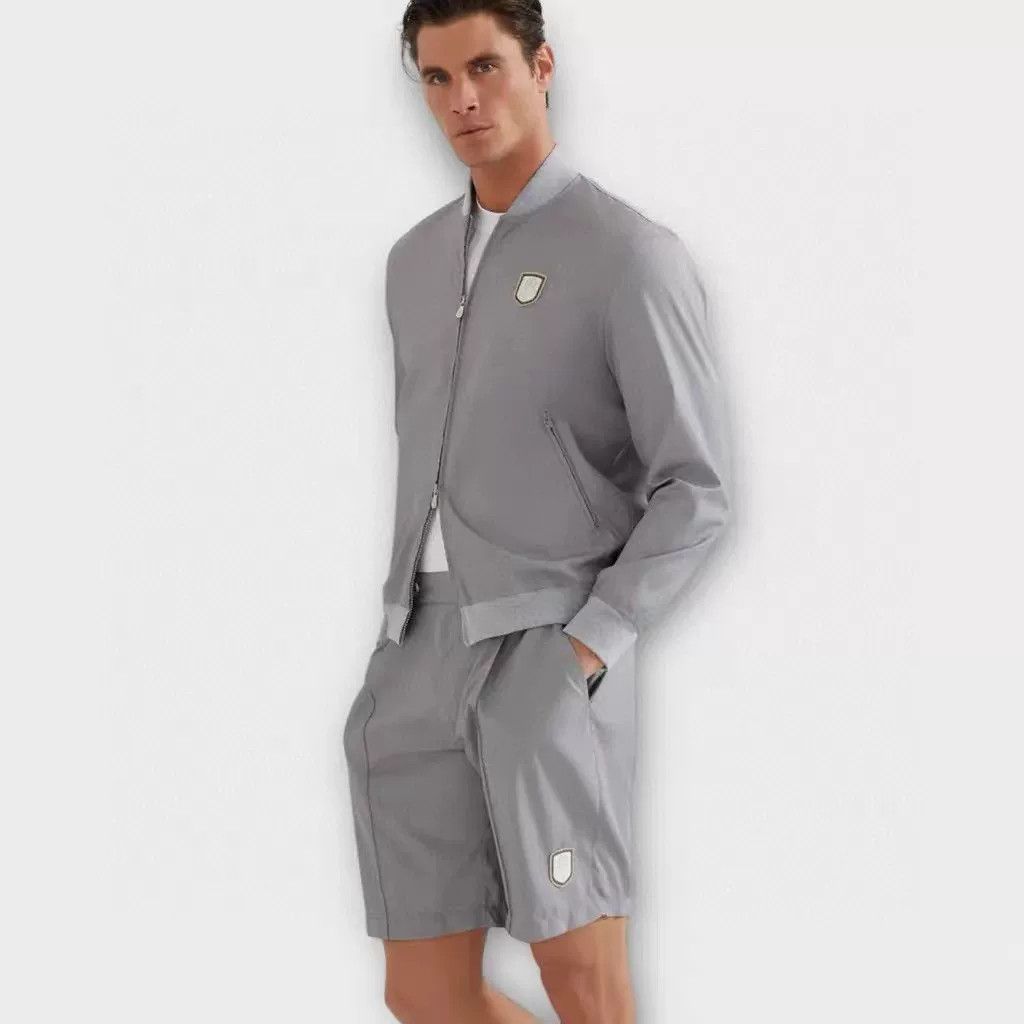 Brunello Cucinelli Brunello Cucinelli Gray Bomber Jacket Size US S / EU 44-46 / 1 - 5 Thumbnail