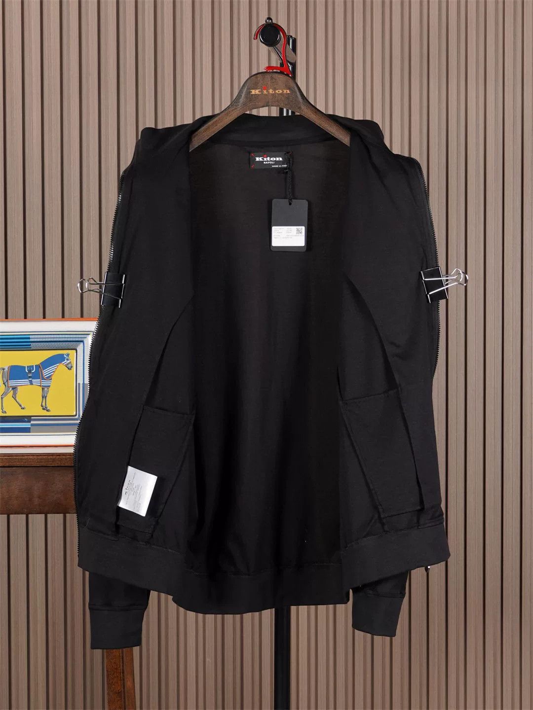 Kiton Kiton Cotton Stand Collar Jacket Size US L / EU 52-54 / 3 - 3 Thumbnail