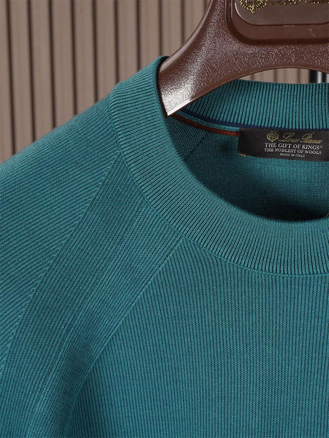 Loro Piana Loro Piana Turquoise Knit Sweater Size US L / EU 52-54 / 3 - 3 Thumbnail