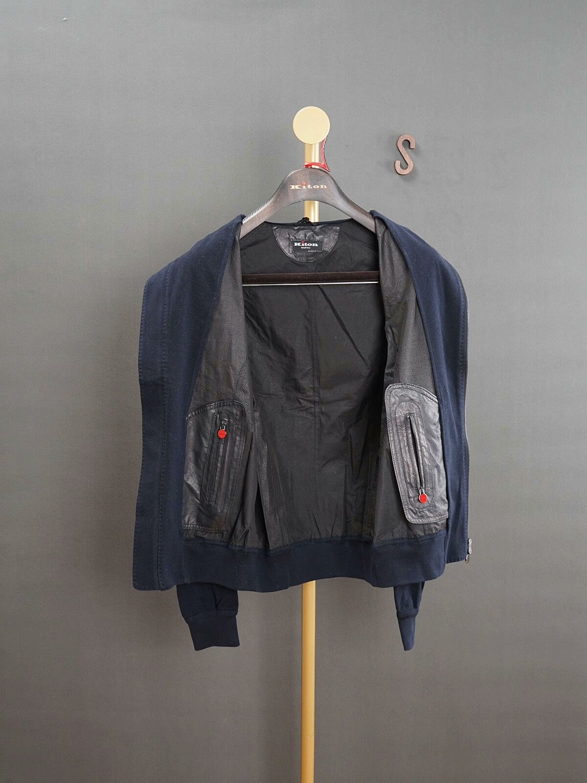 Kiton Kiton Slim Lambskin Jacket with Cotton Panels Size US S / EU 44-46 / 1 - 3 Thumbnail