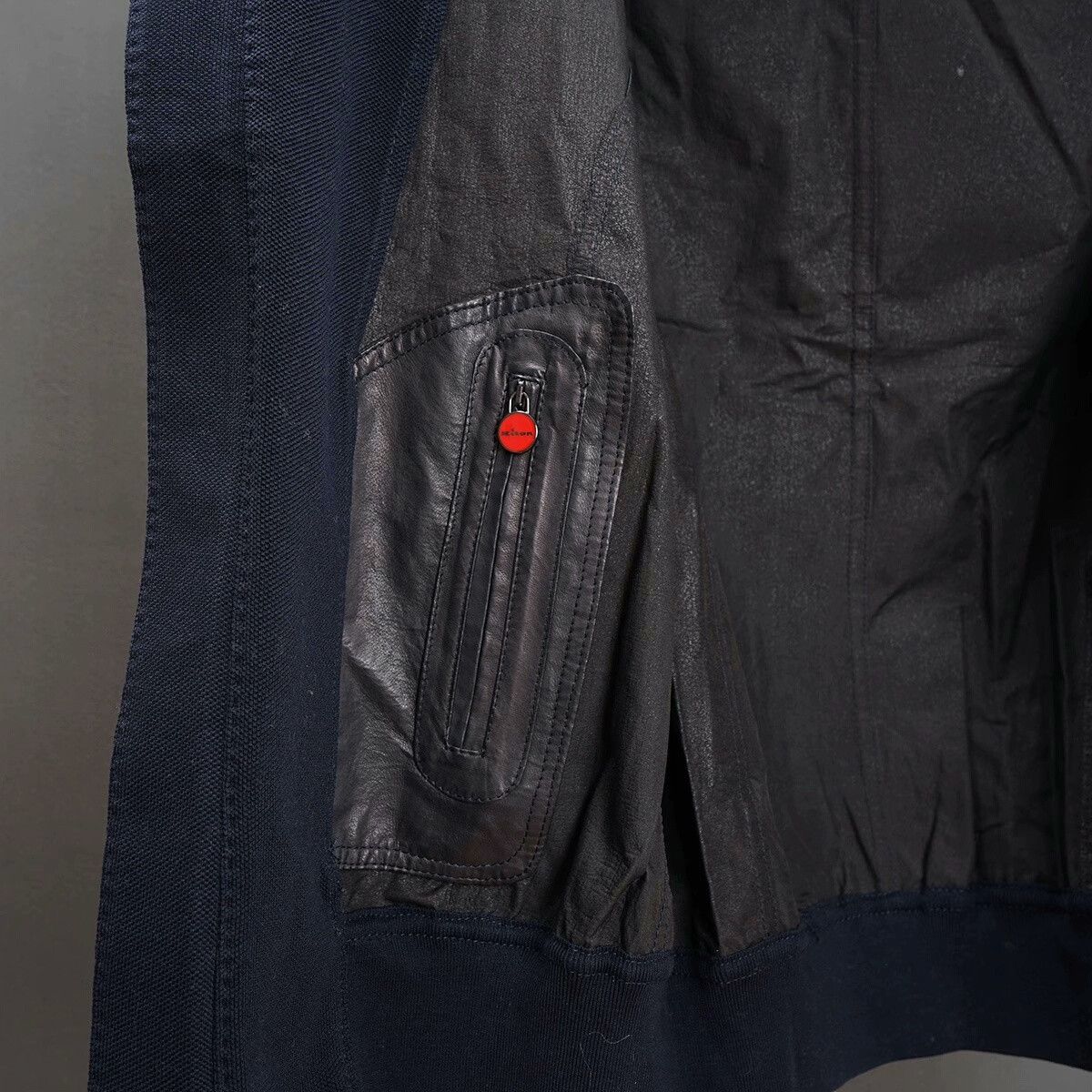Kiton Kiton Slim Lambskin Jacket with Cotton Panels Size US S / EU 44-46 / 1 - 5 Thumbnail