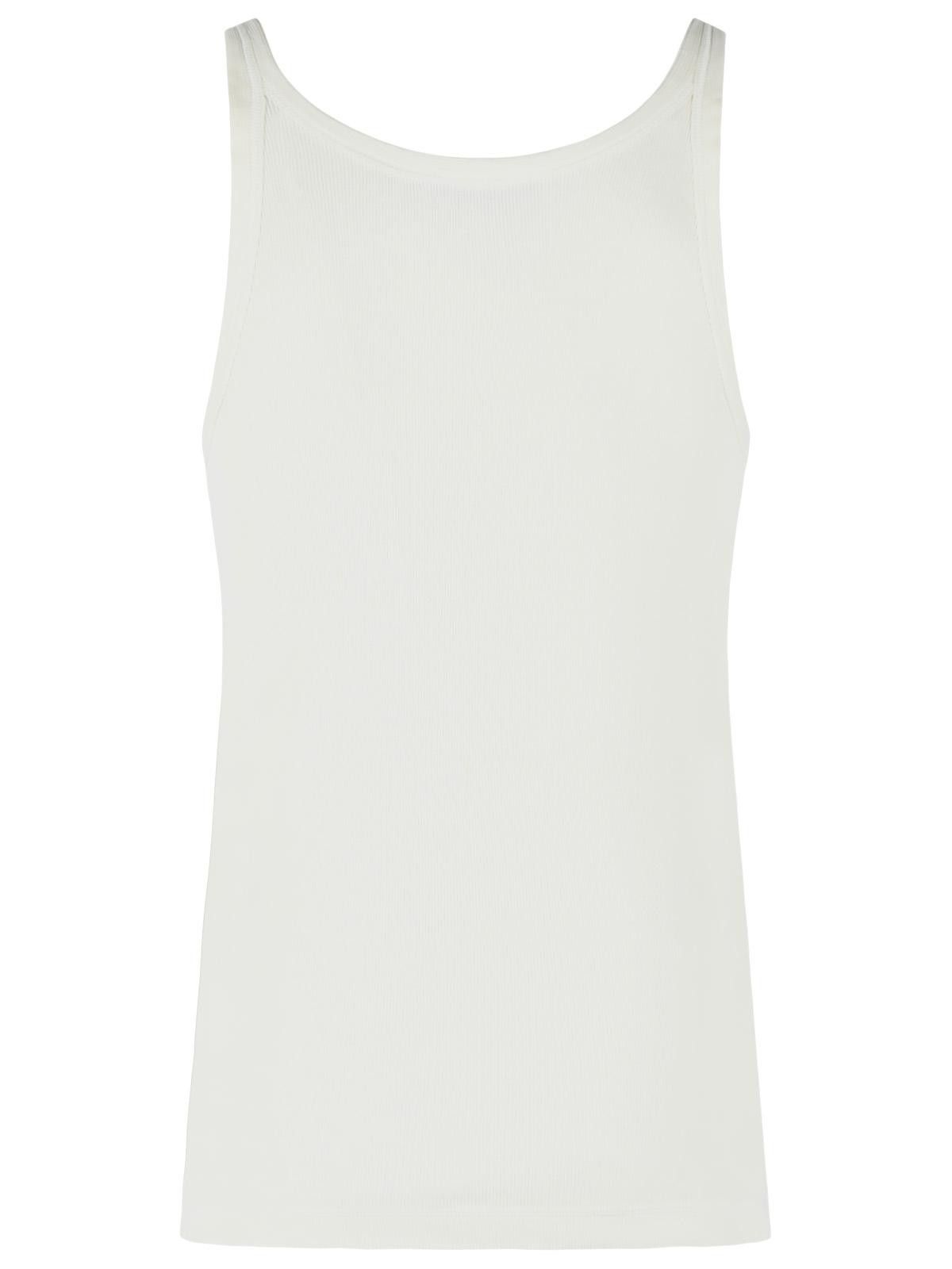 Dolce & Gabbana DOLCE & GABBANA Ivory Cotton Tank Top Size US L / EU 52-54 / 3 - 3 Thumbnail