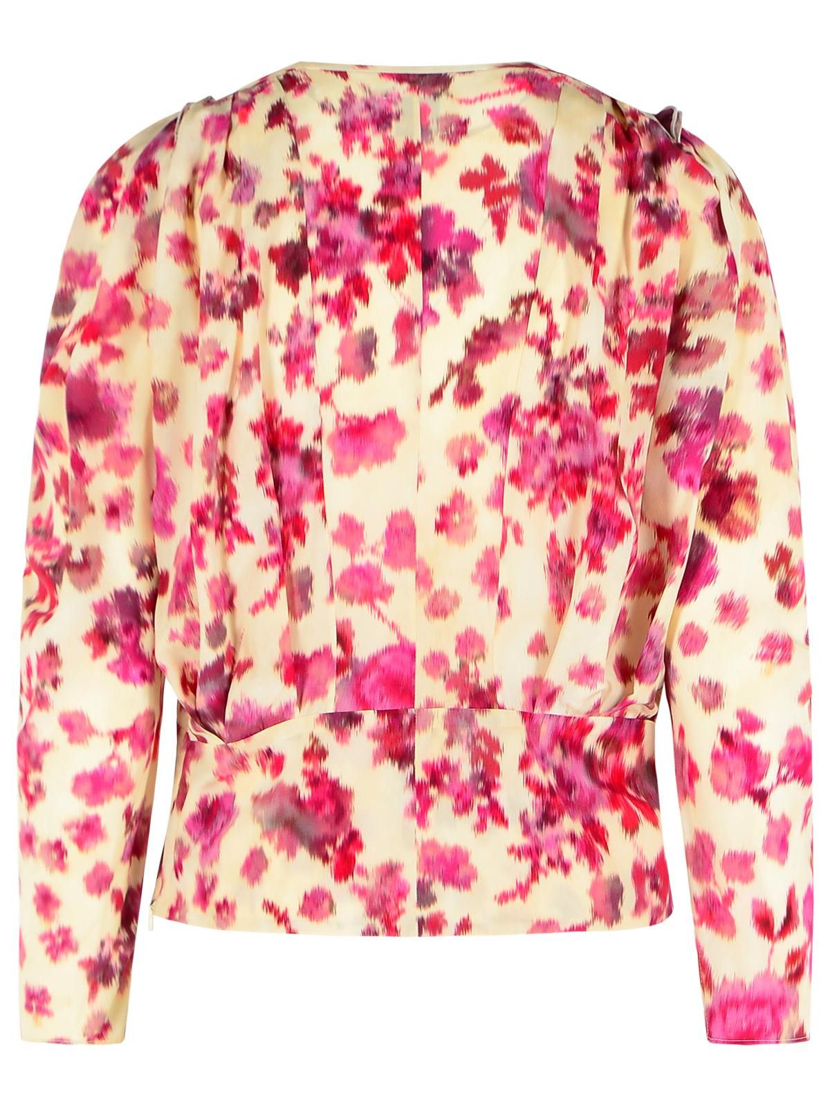 Isabel Marant ISABEL MARANT 'Zarga' Pink Stretch Silk Blouse Size S / US 4 / IT 40 - 3 Thumbnail