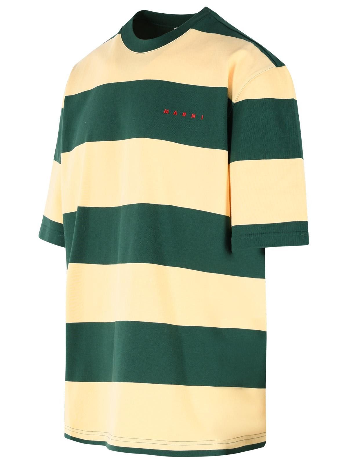 Marni MARNI Yellow And Green Cotton T-Shirt Size US M / EU 48-50 / 2 - 2 Thumbnail