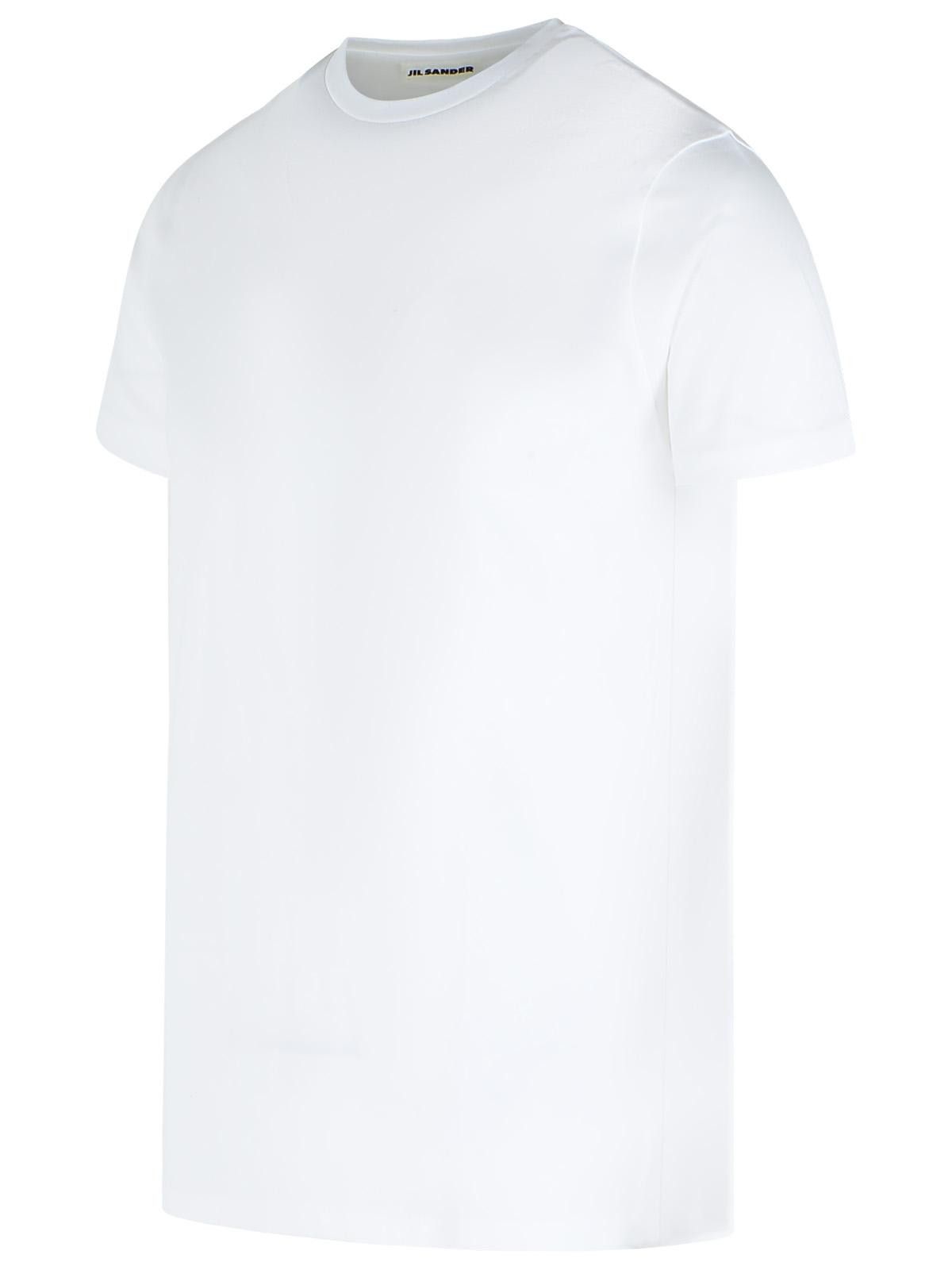 Jil Sander JIL SANDER White Cotton Crew Neck T-Shirt Size US L / EU 52-54 / 3 - 2 Thumbnail