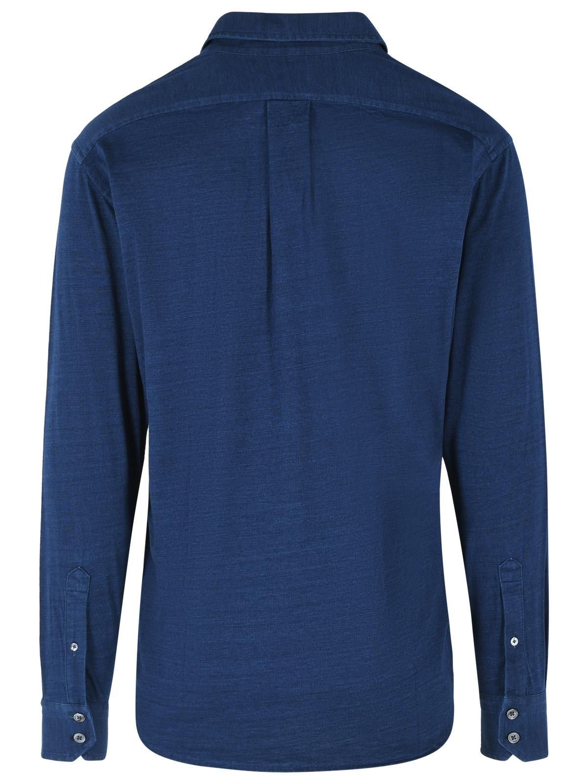 Tom Ford TOM FORD Blue Cotton Shirt Size US M / EU 48-50 / 2 - 3 Thumbnail