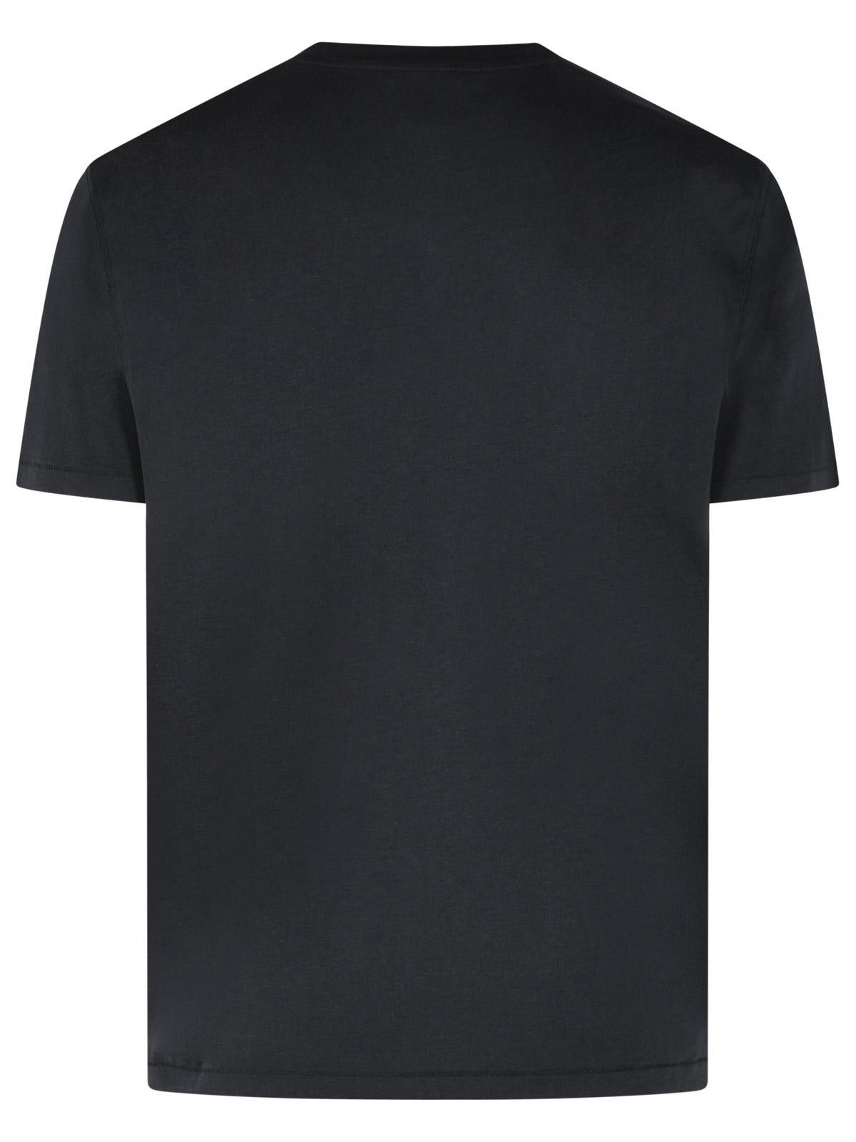 Tom Ford TOM FORD Black Cotton Blend T-Shirt Size US L / EU 52-54 / 3 - 3 Thumbnail