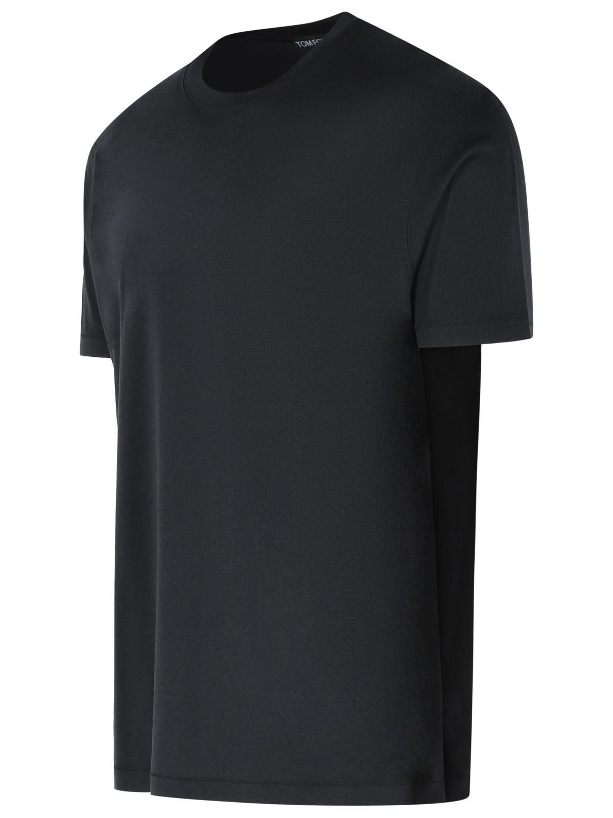 Tom Ford TOM FORD Black Cotton Blend T-Shirt Size US L / EU 52-54 / 3 - 2 Thumbnail