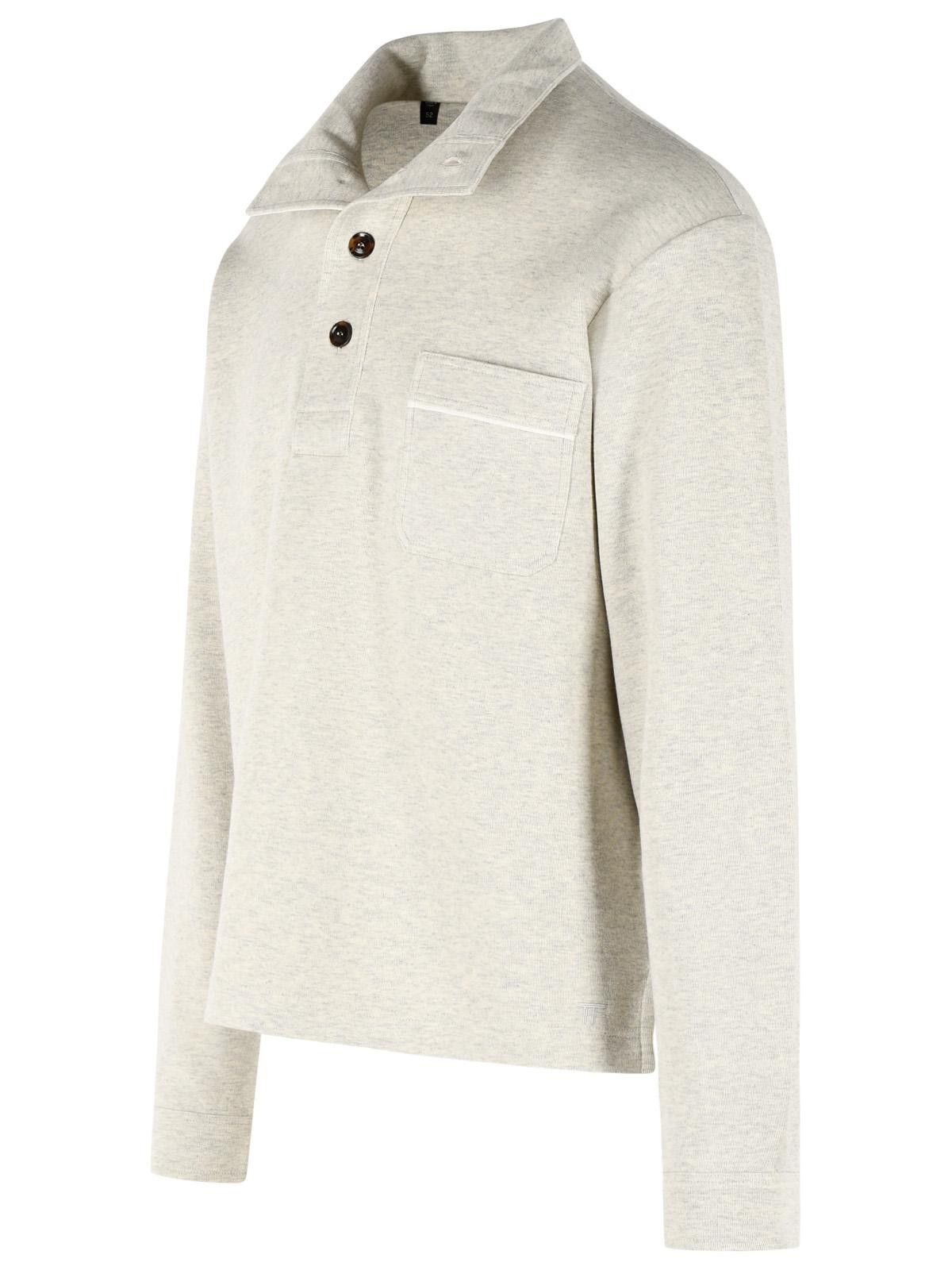 Tom Ford TOM FORD Ivory Cotton Blend Sweater Size US XL / EU 56 / 4 - 2 Thumbnail