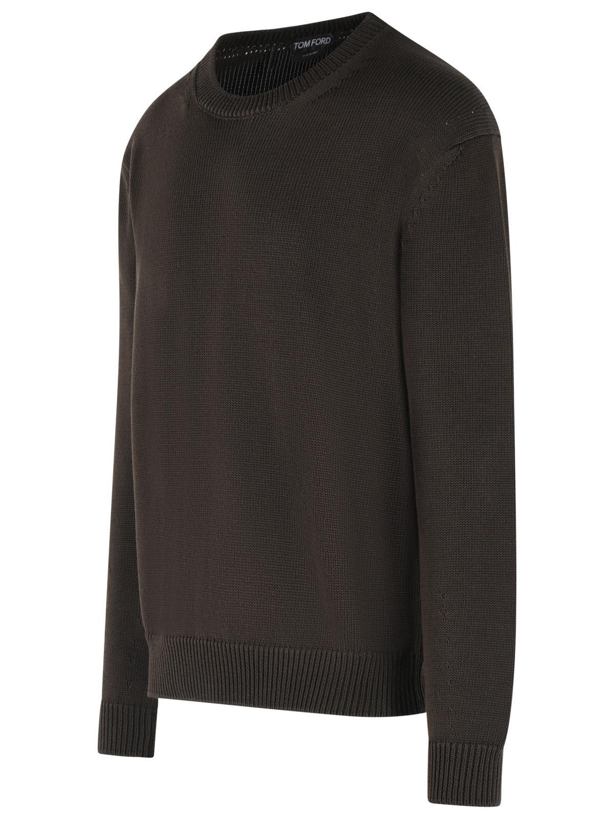 Tom Ford TOM FORD Brown Cotton And Silk Sweater Size US XL / EU 56 / 4 - 2 Thumbnail
