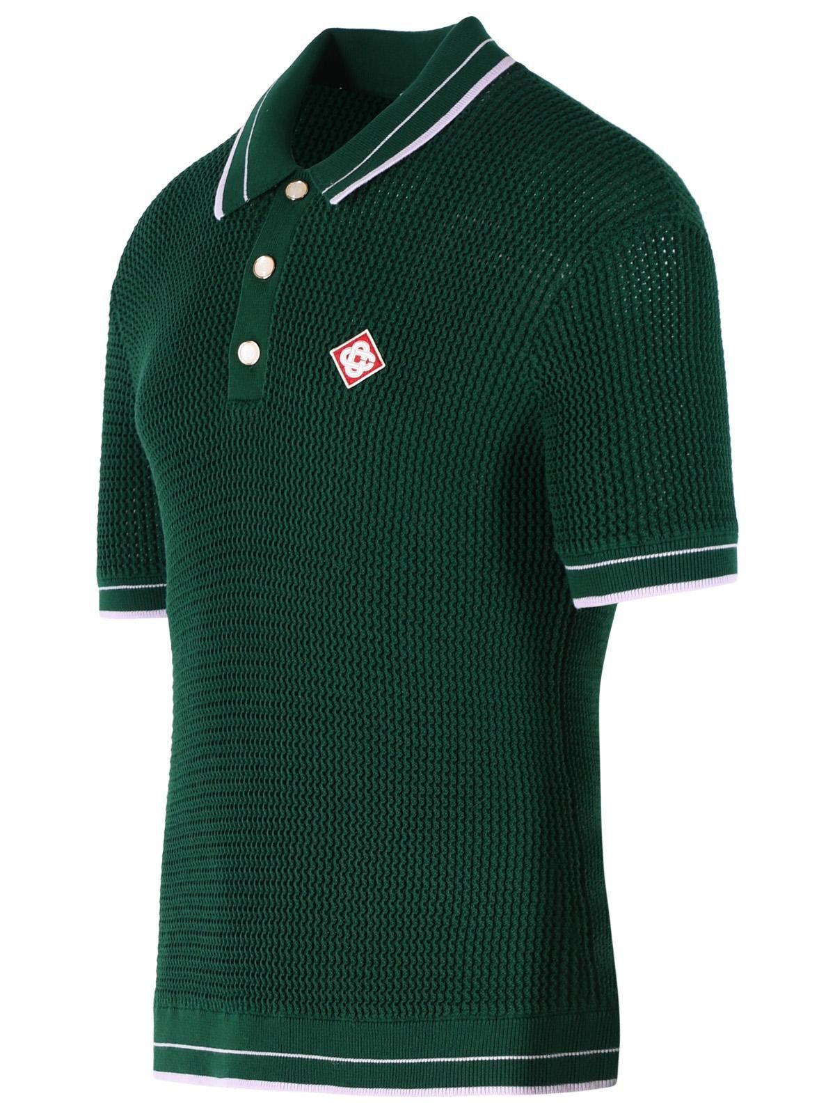 Casablanca CASABLANCA Pine Green Cotton Polo Shirt Size US XL / EU 56 / 4 - 2 Thumbnail