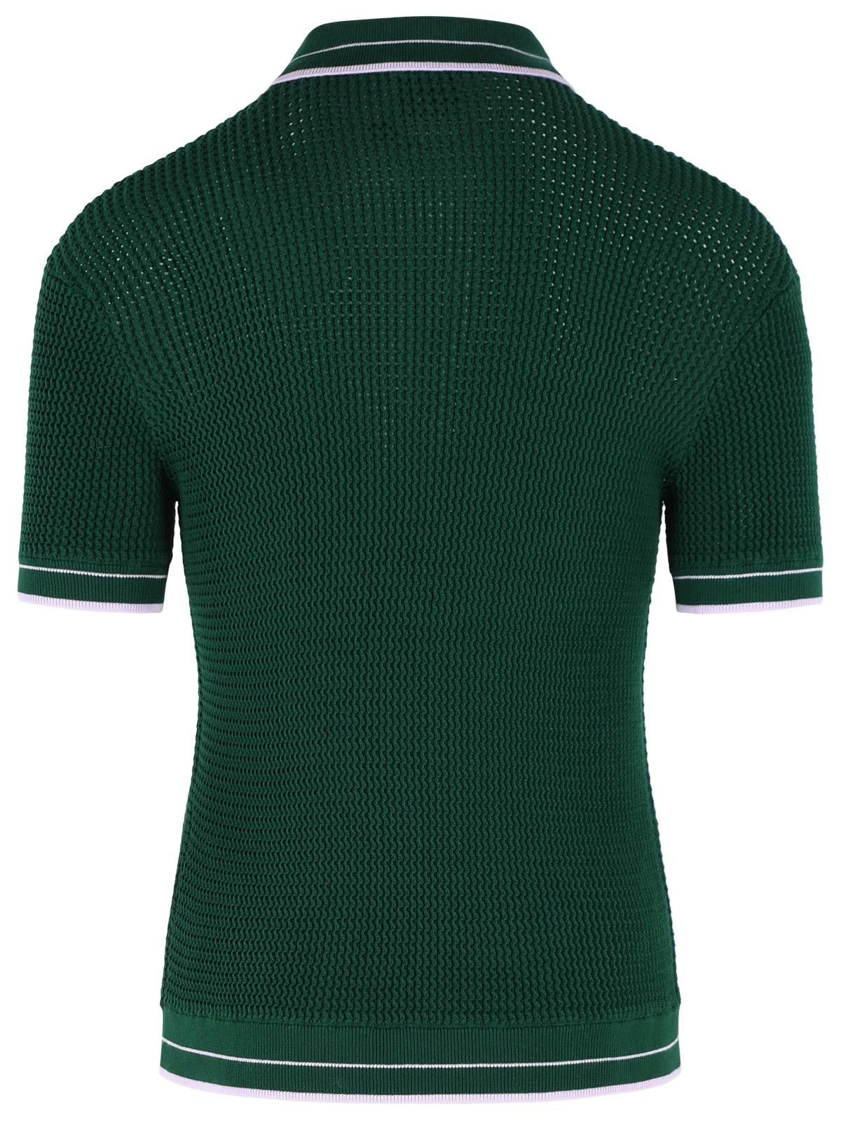 Casablanca CASABLANCA Pine Green Cotton Polo Shirt Size US XL / EU 56 / 4 - 3 Thumbnail