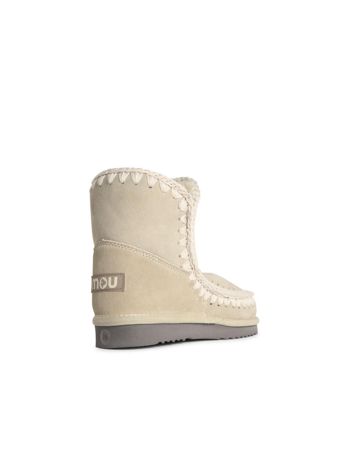 Mou MOU 'Eskimo 18 Glitter Logo' Vanilla Suede Ankle Boots Size US 7 / IT 37 - 3 Thumbnail