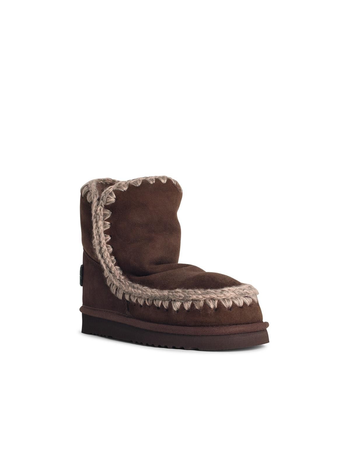 Mou MOU 'Eskimo 18 Glitter Logo' Suede And Brown Pepper Ankle Boots Size US 8 / IT 38 - 2 Thumbnail