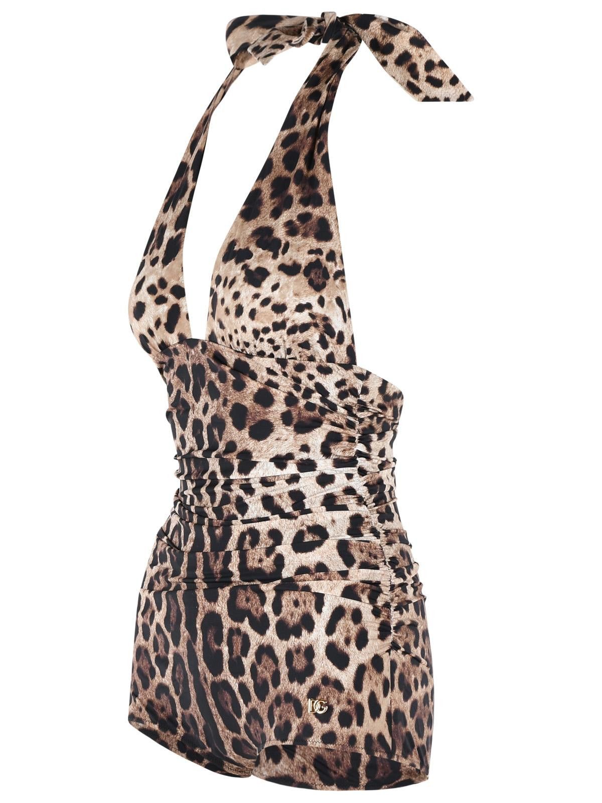Dolce & Gabbana DOLCE & GABBANA Leopard Print Stretch Nylon Swimsuit Size M / US 6-8 / IT 42-44 - 2 Thumbnail