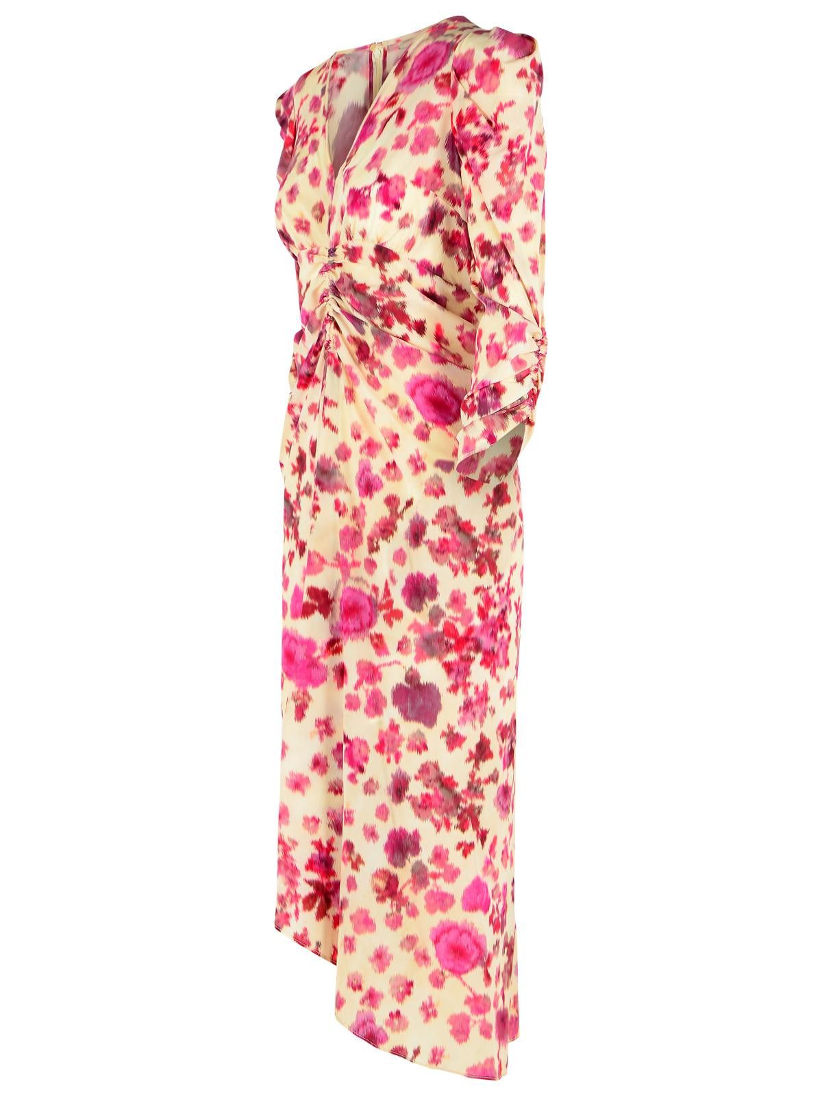 Isabel Marant ISABEL MARANT 'Albini' Long Pink Stretch Silk Dress Size XS / US 0-2 / IT 36-38 - 2 Thumbnail