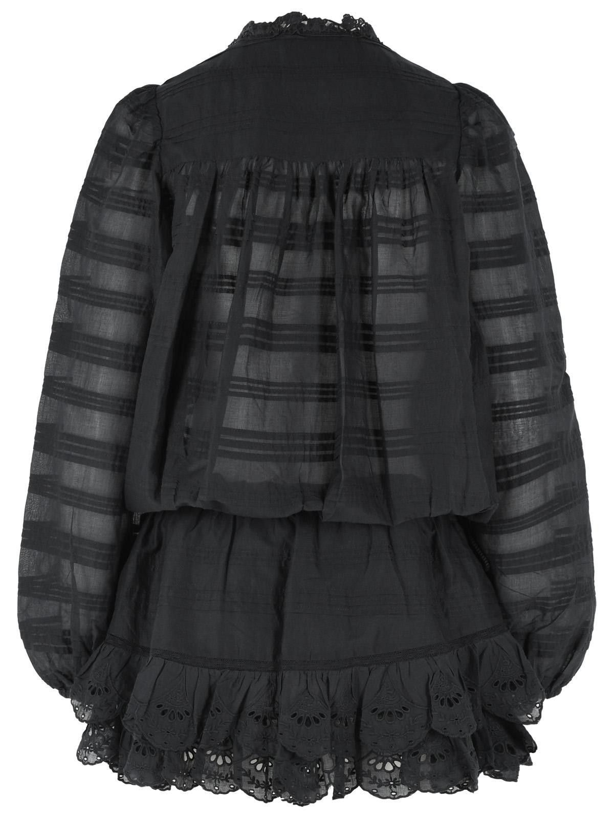Isabel Marant Etoile ISABEL MARANT ETOILE 'Preya' Black Cotton Dress Size S / US 4 / IT 40 - 3 Thumbnail